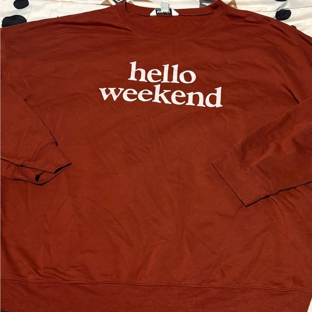 Nine West Women's Rust Crewneck Sweater